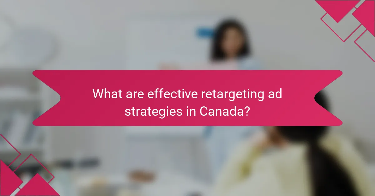 What are effective retargeting ad strategies in Canada?