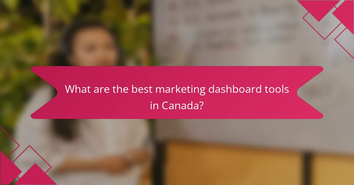 What are the best marketing dashboard tools in Canada?