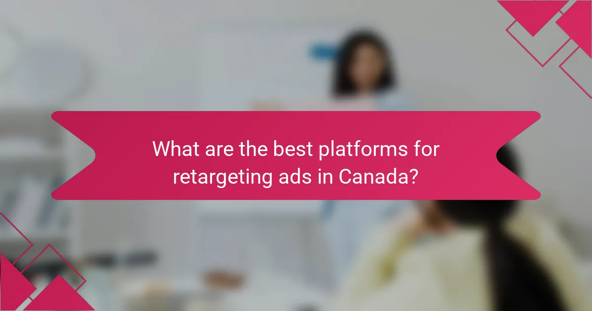 What are the best platforms for retargeting ads in Canada?