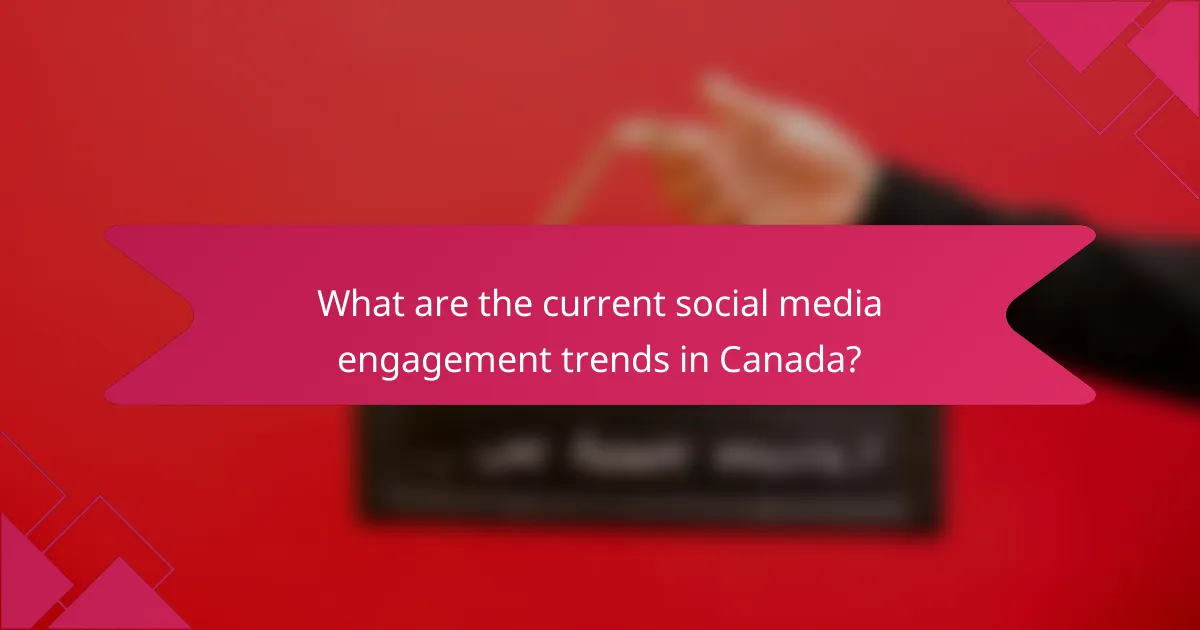 What are the current social media engagement trends in Canada?