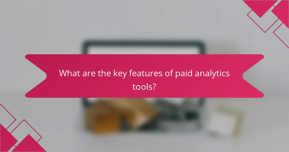 What are the key features of paid analytics tools?