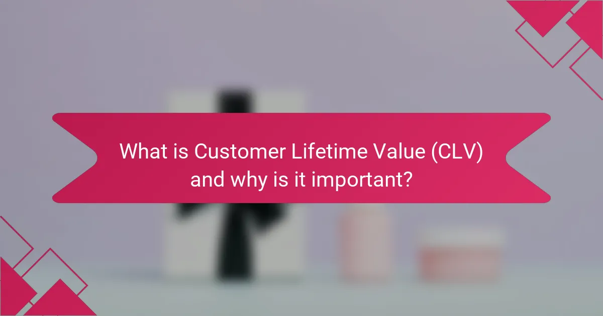 What is Customer Lifetime Value (CLV) and why is it important?